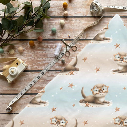 Stoff Meterware Sonnenbrillen Otter Jersey Kinderstoff
