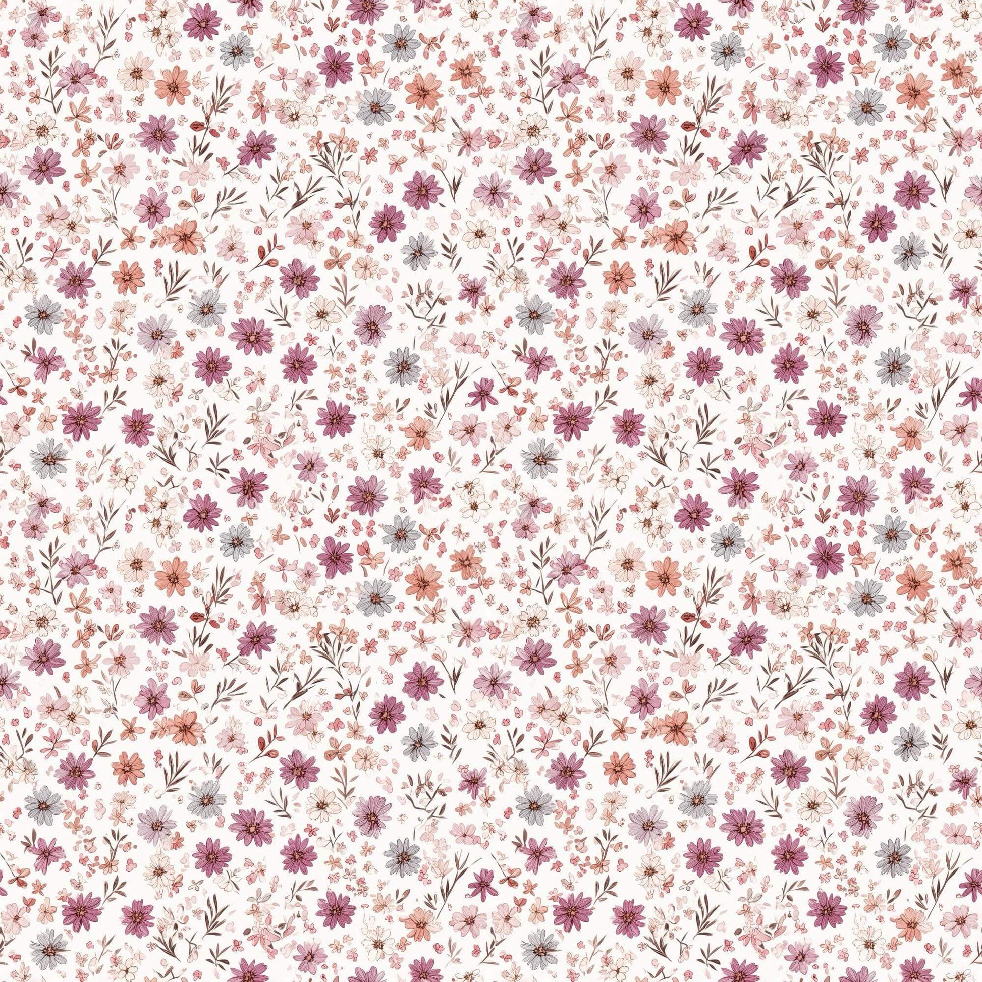 Nahtloses Blumenmuster Stoff rosa – gleichmäßiges florales Design für Nähprojekte