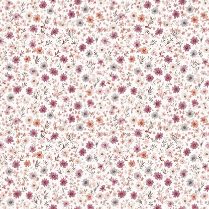 Nahtloses Blumenmuster Stoff rosa – gleichmäßiges florales Design für Nähprojekte