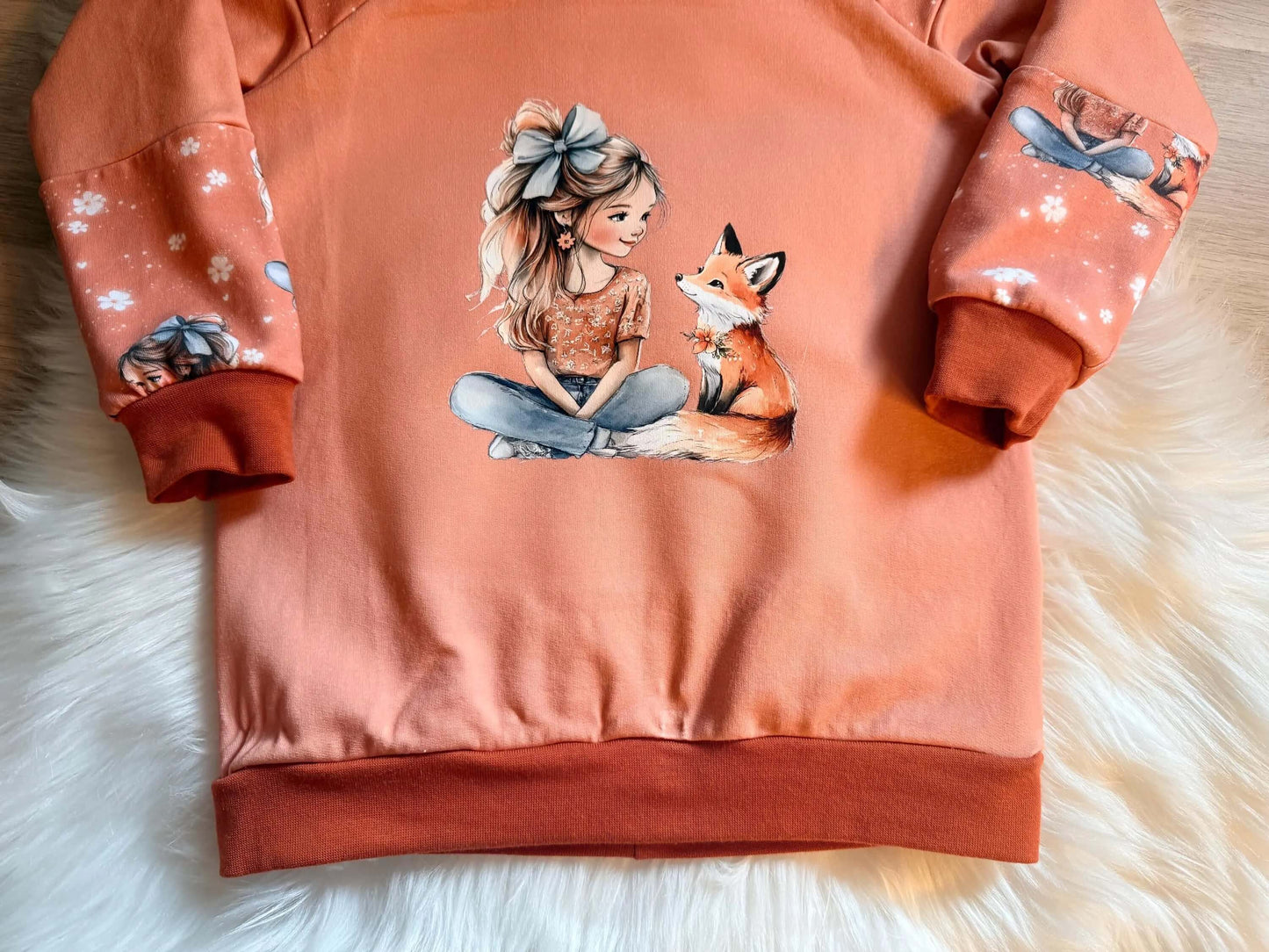 Langarm Pullover mit Hals Arm und Saumbündchen
