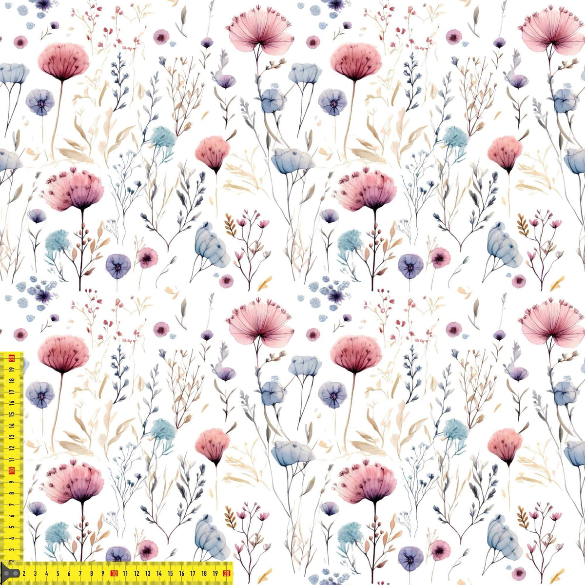 Rib Jersey Meterware Wildblumen Kinderstoffe Babystoffe
