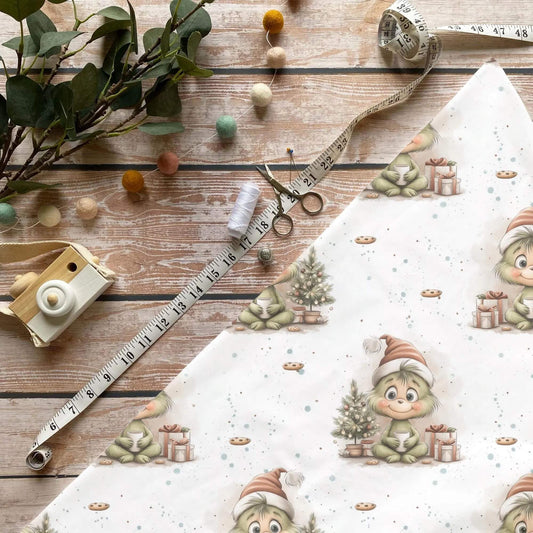 Baumwollstoff Meterware Weihnachtsmuffel Kinderstoffe Babystoffe