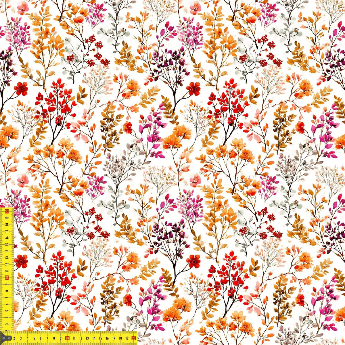Stoff Meterware Bunte Herbstzweige Kinderstoffe Babystoffe