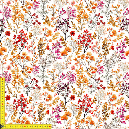 Stoff Meterware Bunte Herbstzweige Kinderstoffe Babystoffe