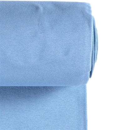 Strickbündchen Eisblau 0,5m Meterware – elastisches Bündchen OEKO TEX 100 für Kleidung
