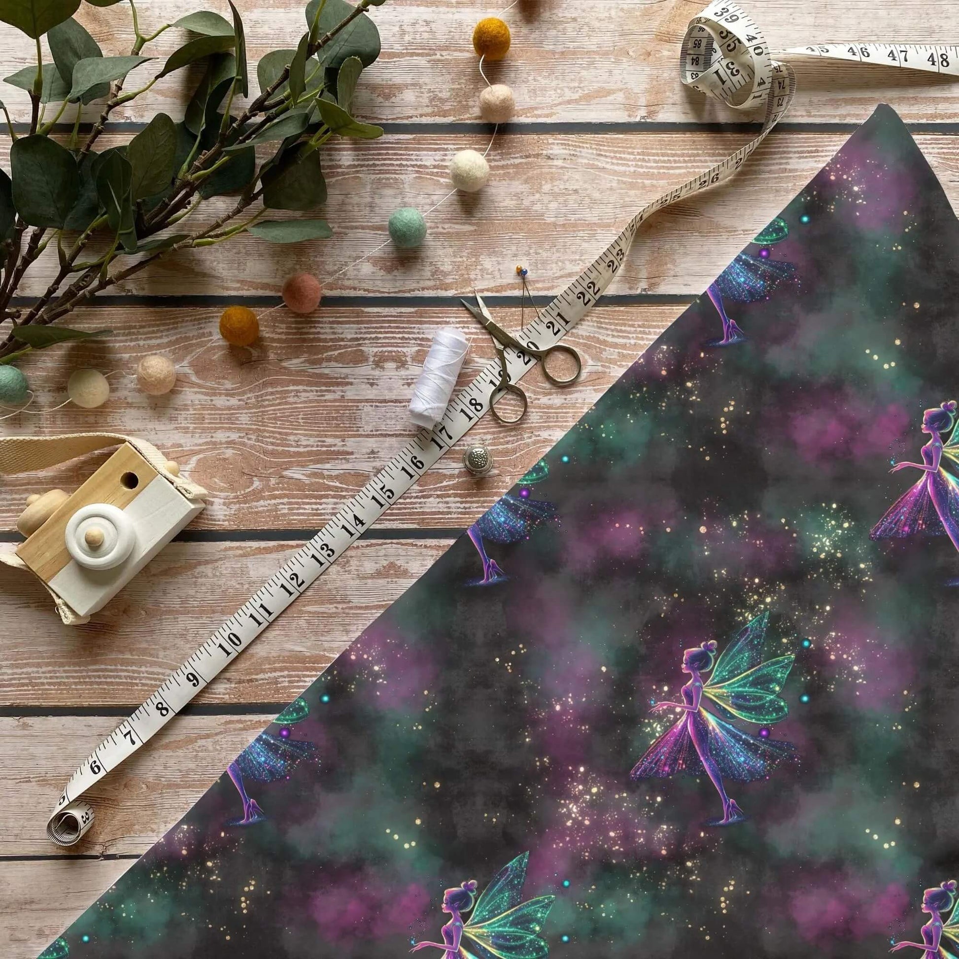 Kinderstoff Feen Galaxie Lichterfee Traum Stoff Meterware
