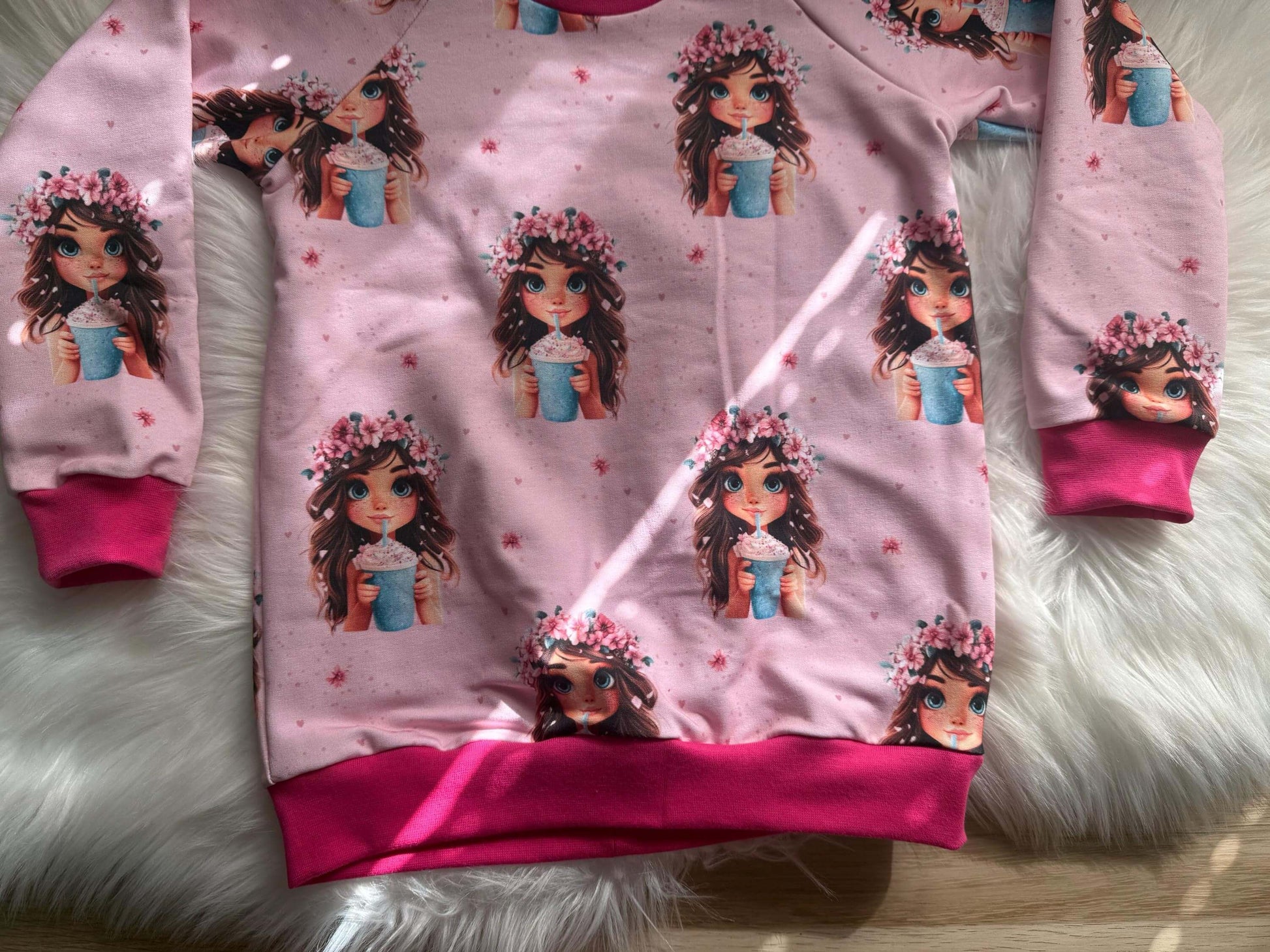 Raglan Pullover Größe 122 mit Hals‑, Arm‑ und Saumbündchen
