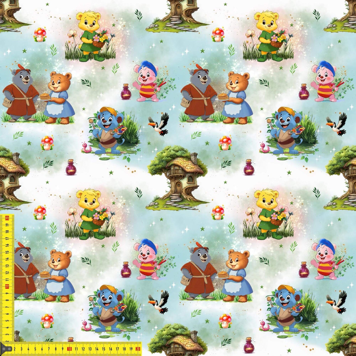 „French Terry Meterware mit Tierfreunden – perfekt für Pullover & Pumphosen“