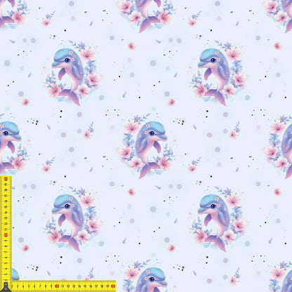 „French Terry Meterware mit Ozeandesign – perfekt für Pullover & Pumphosen“