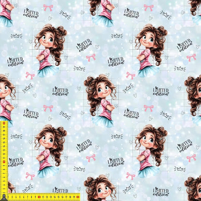 „French Terry Meterware mit Fashionmotiv – perfekt für Pullover & Pumphosen“