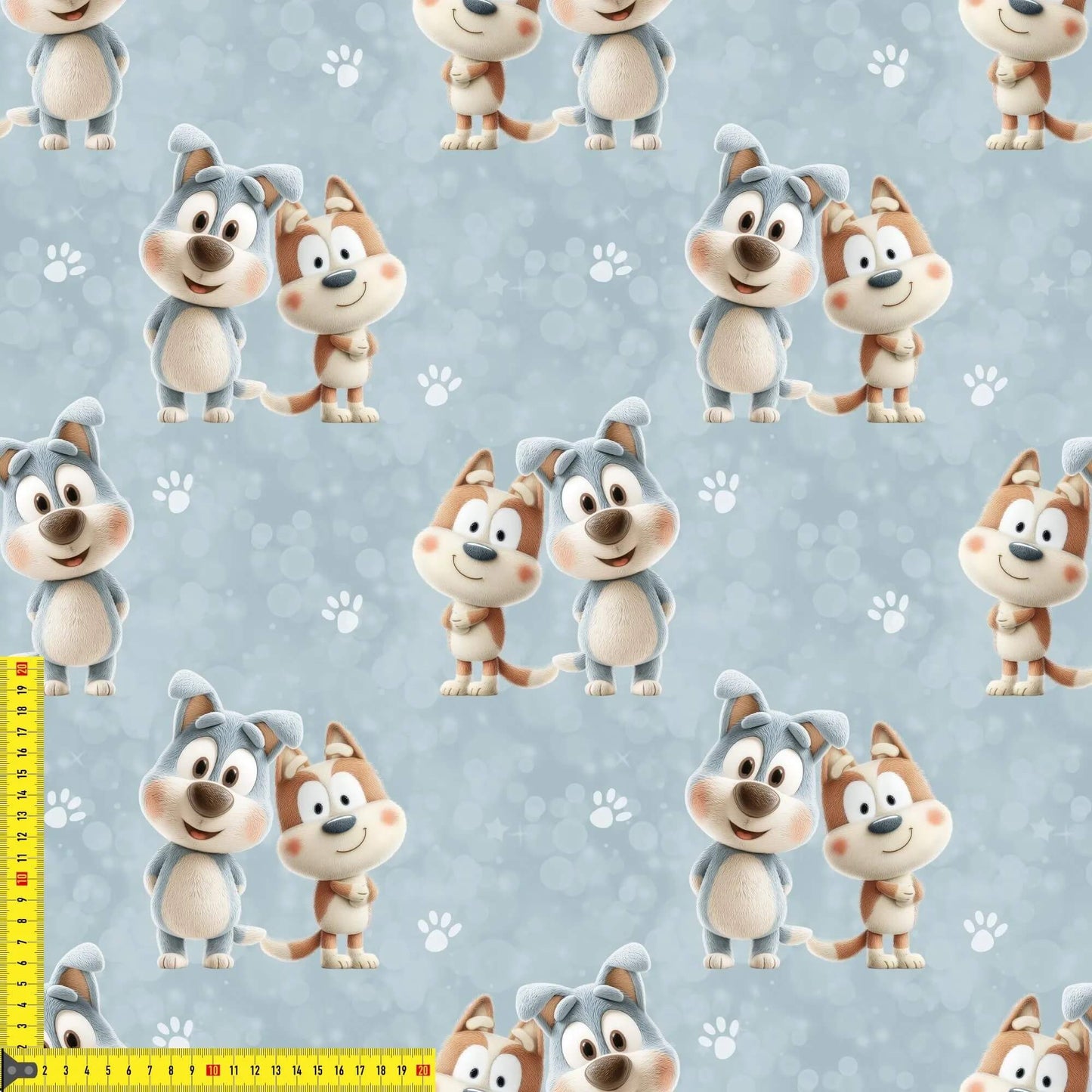 „French Terry Meterware mit Fellnasen-Design – perfekt für Pullover & Pumphosen“