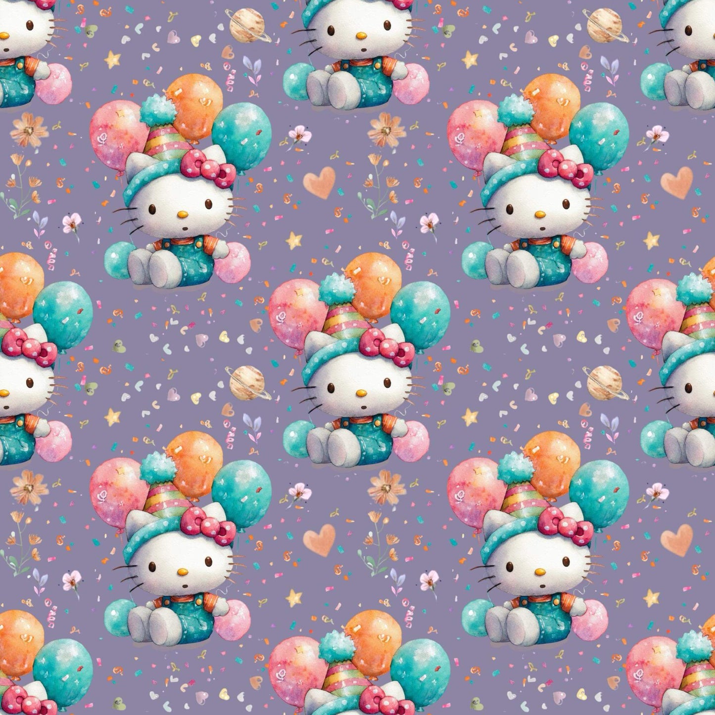 „French Terry Meterware mit Party-Katze – perfekt für Pullover & Pumphosen“