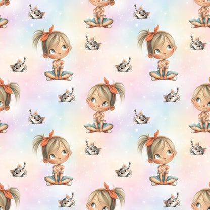 „French Terry Meterware mit Tierfreundin – perfekt für Pullover & Pumphosen“