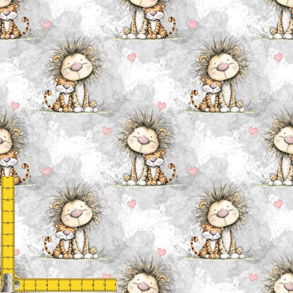 „French Terry Meterware mit Tierduo – perfekt für Pullover & Pumphosen“