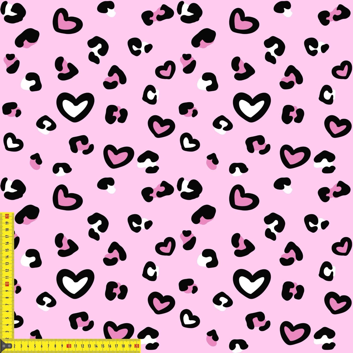 „French Terry Meterware mit Wildherz-Design – perfekt für Pullover & Pumphosen“