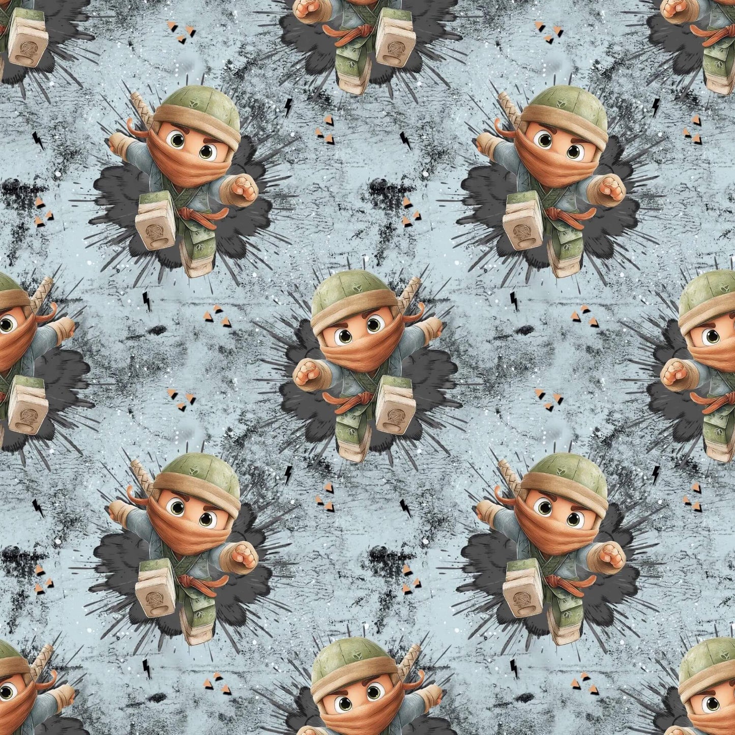 „French Terry Meterware mit Kampfdesign – perfekt für Pullover & Pumphosen“