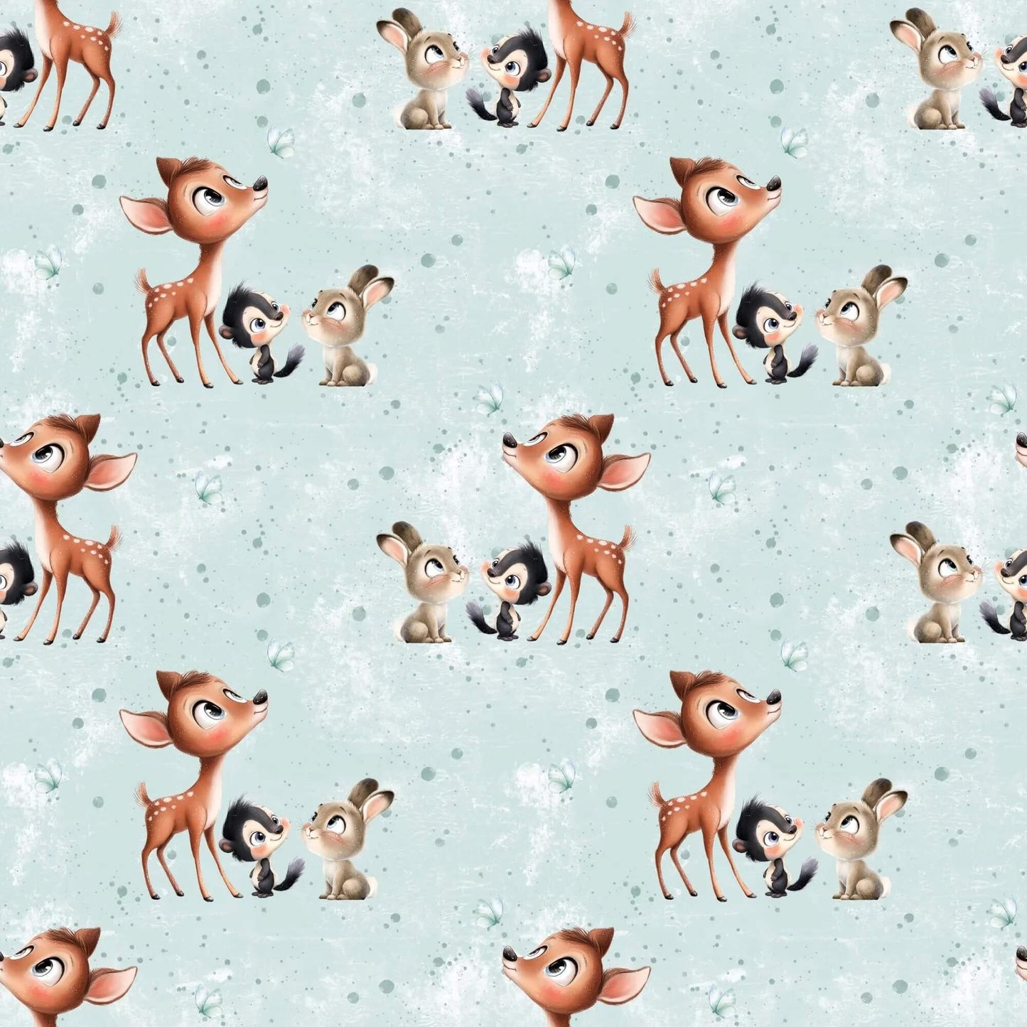 „French Terry Meterware mit Waldfreunde – perfekt fuer Pullover & Pumphosen“