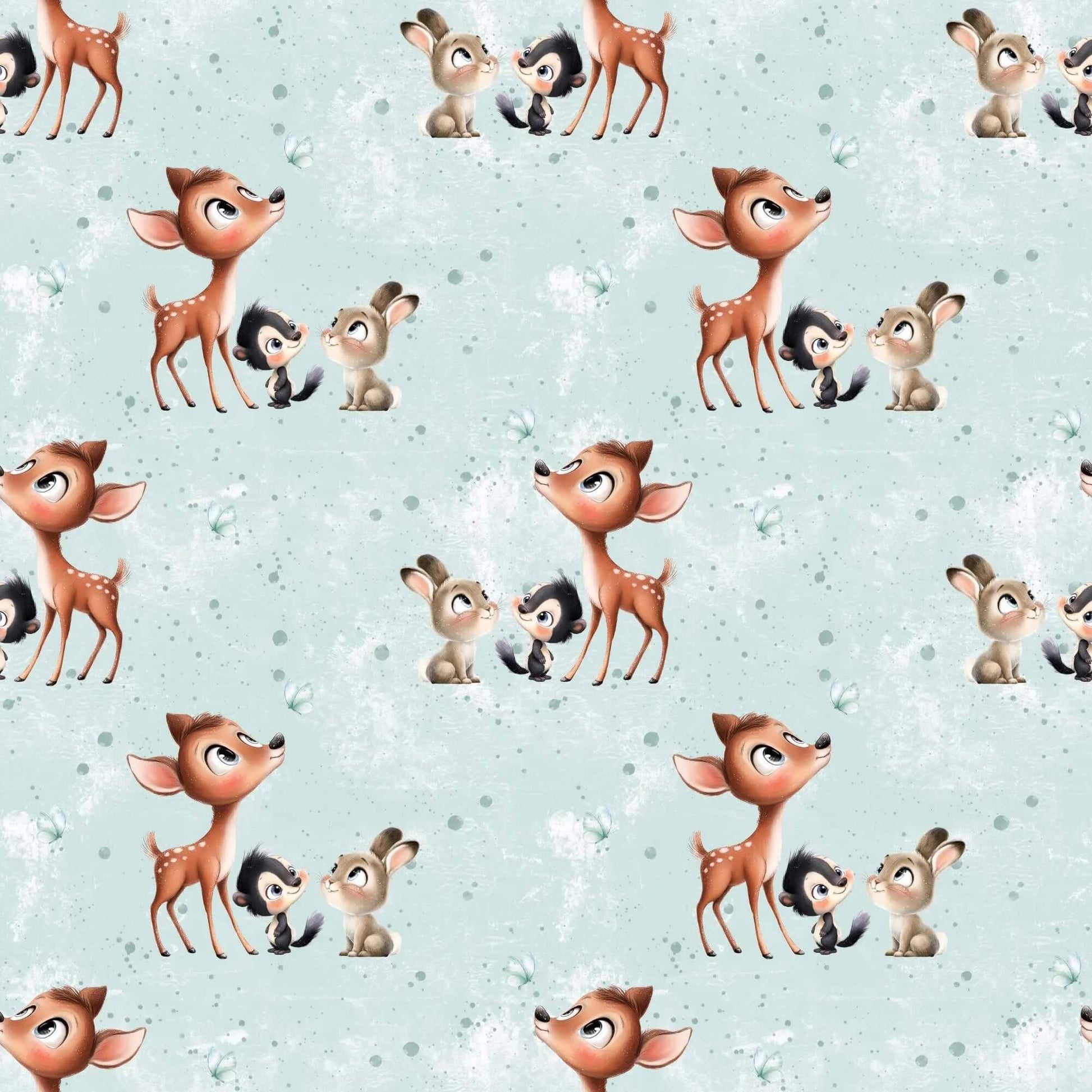 „French Terry Meterware mit Waldfreunde – perfekt fuer Pullover & Pumphosen“