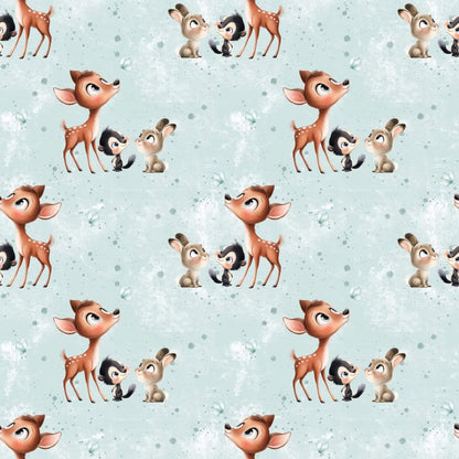 „French Terry Meterware mit Waldfreunde – perfekt fuer Pullover & Pumphosen“