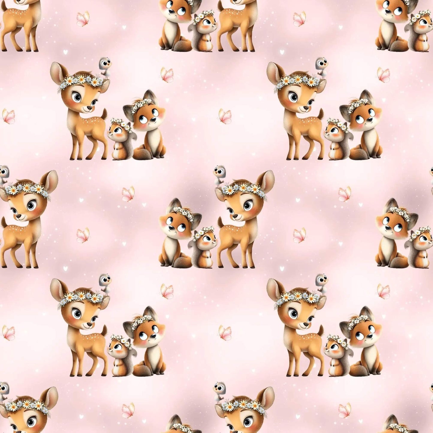 „French Terry Meterware mit Waldfreunden – perfekt für Pullover & Pumphosen“