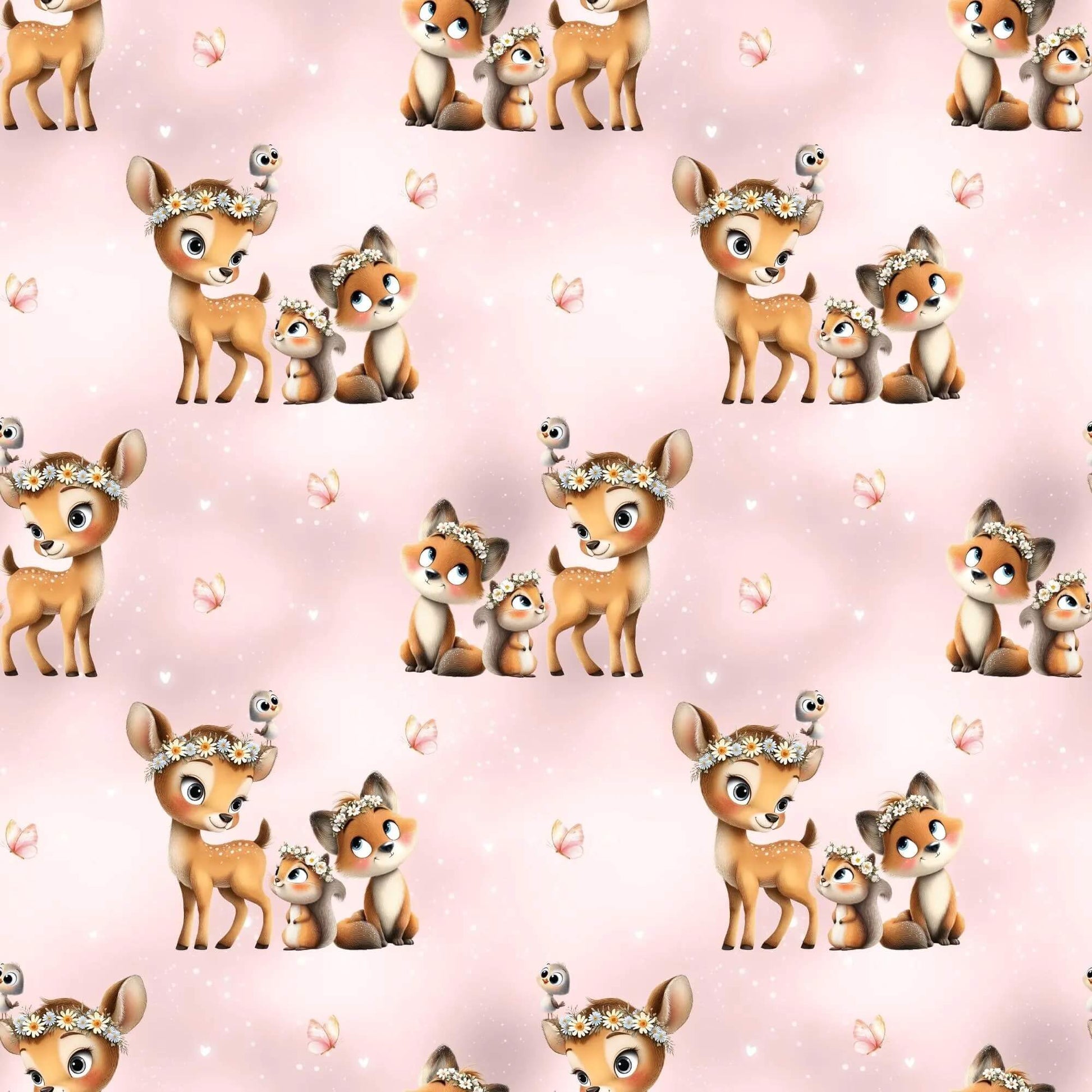 „French Terry Meterware mit Waldfreunden – perfekt für Pullover & Pumphosen“