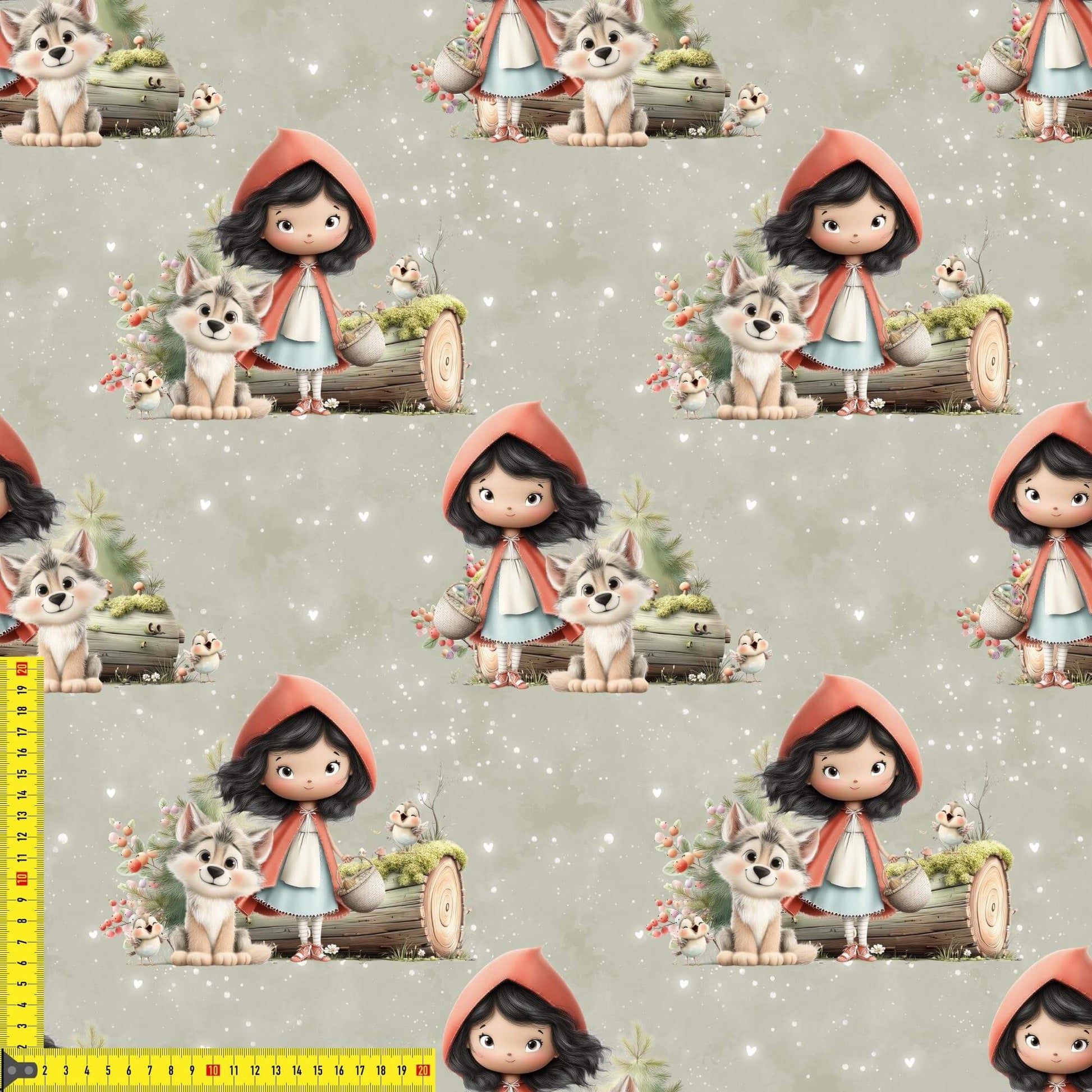 „French Terry Meterware mit Rotkäppchen – perfekt für Pullover & Pumphosen“