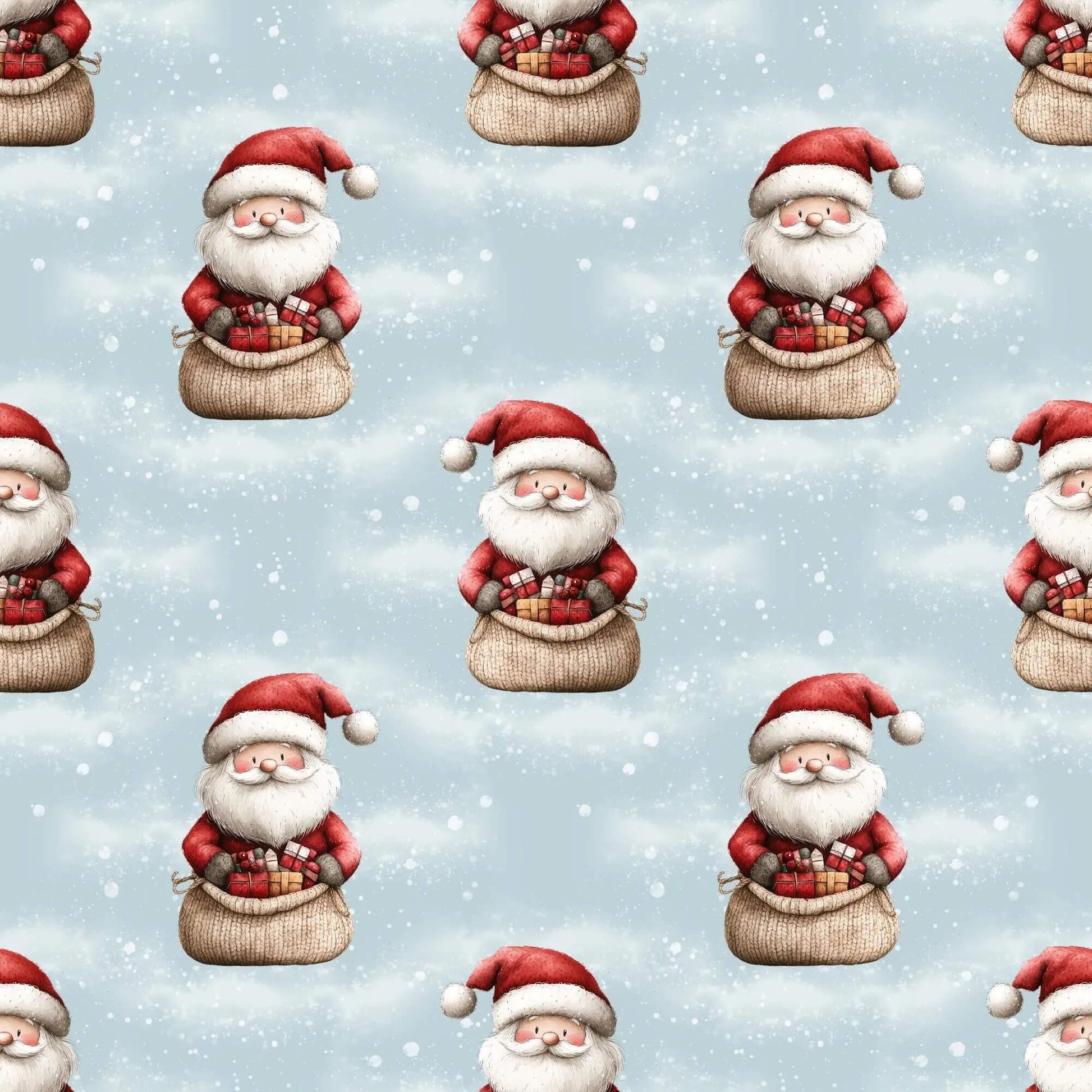 „French Terry Meterware mit Santa Claus – perfekt für Pullover & Pumphosen“