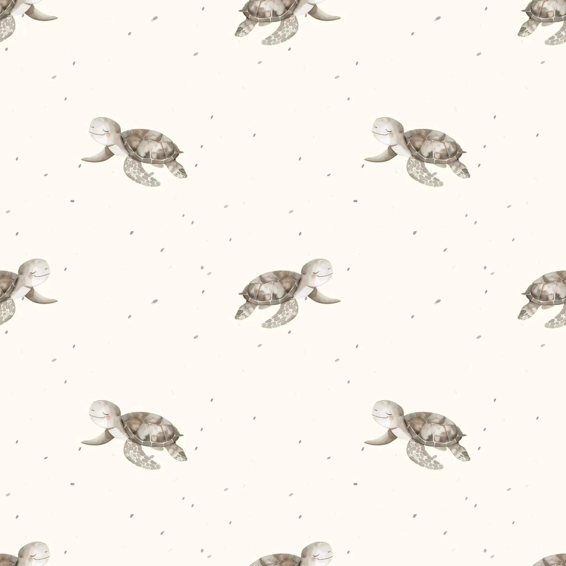 „French Terry Meterware mit Schildkroete – perfekt fuer Pullover & Pumphosen“