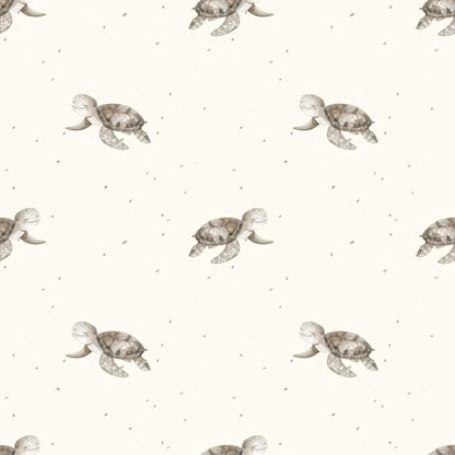 „French Terry Meterware mit Schildkroete – perfekt fuer Pullover & Pumphosen“