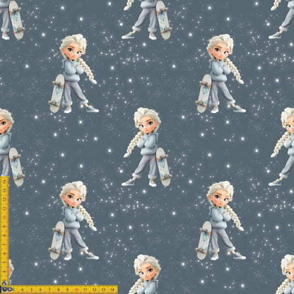 „French Terry Meterware mit Girlpower – perfekt für Pullover & Pumphosen“