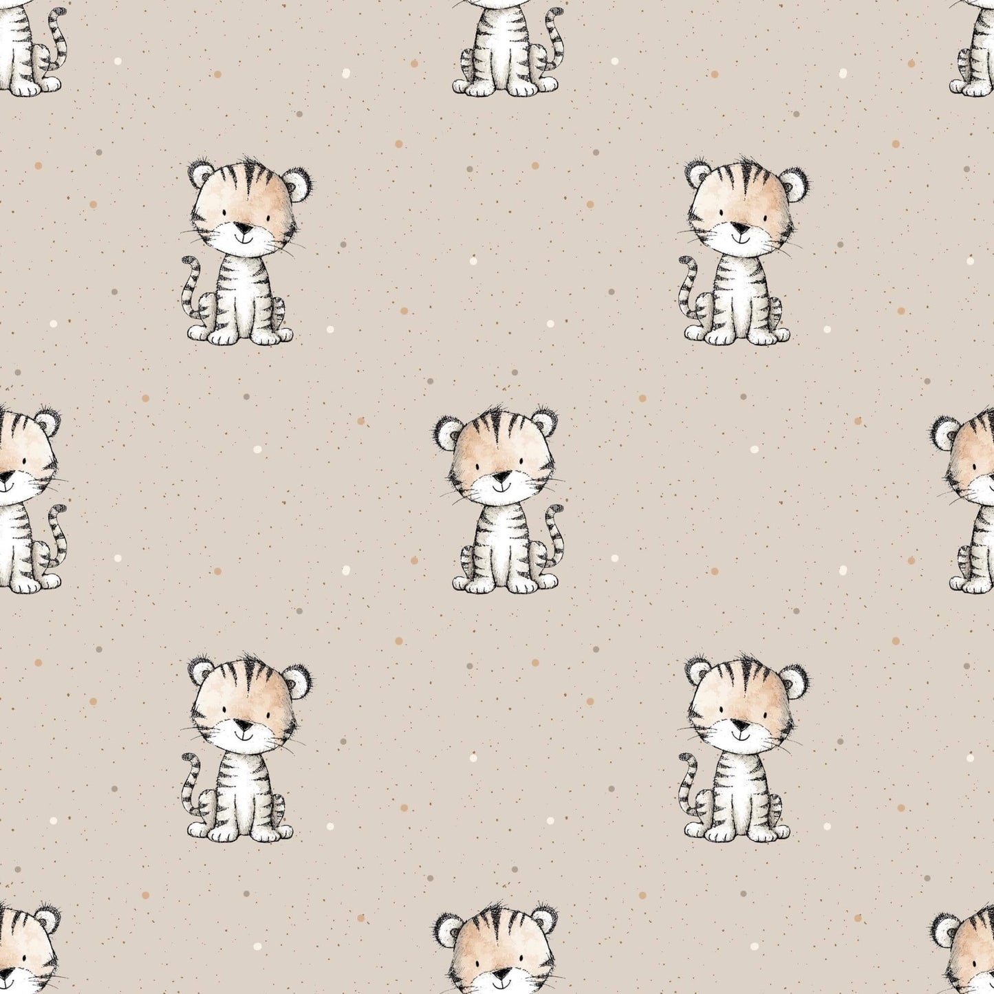 „French Terry Meterware mit Tiger – perfekt für Pullover & Pumphosen“