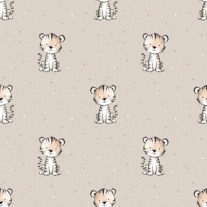 „French Terry Meterware mit Tiger – perfekt für Pullover & Pumphosen“