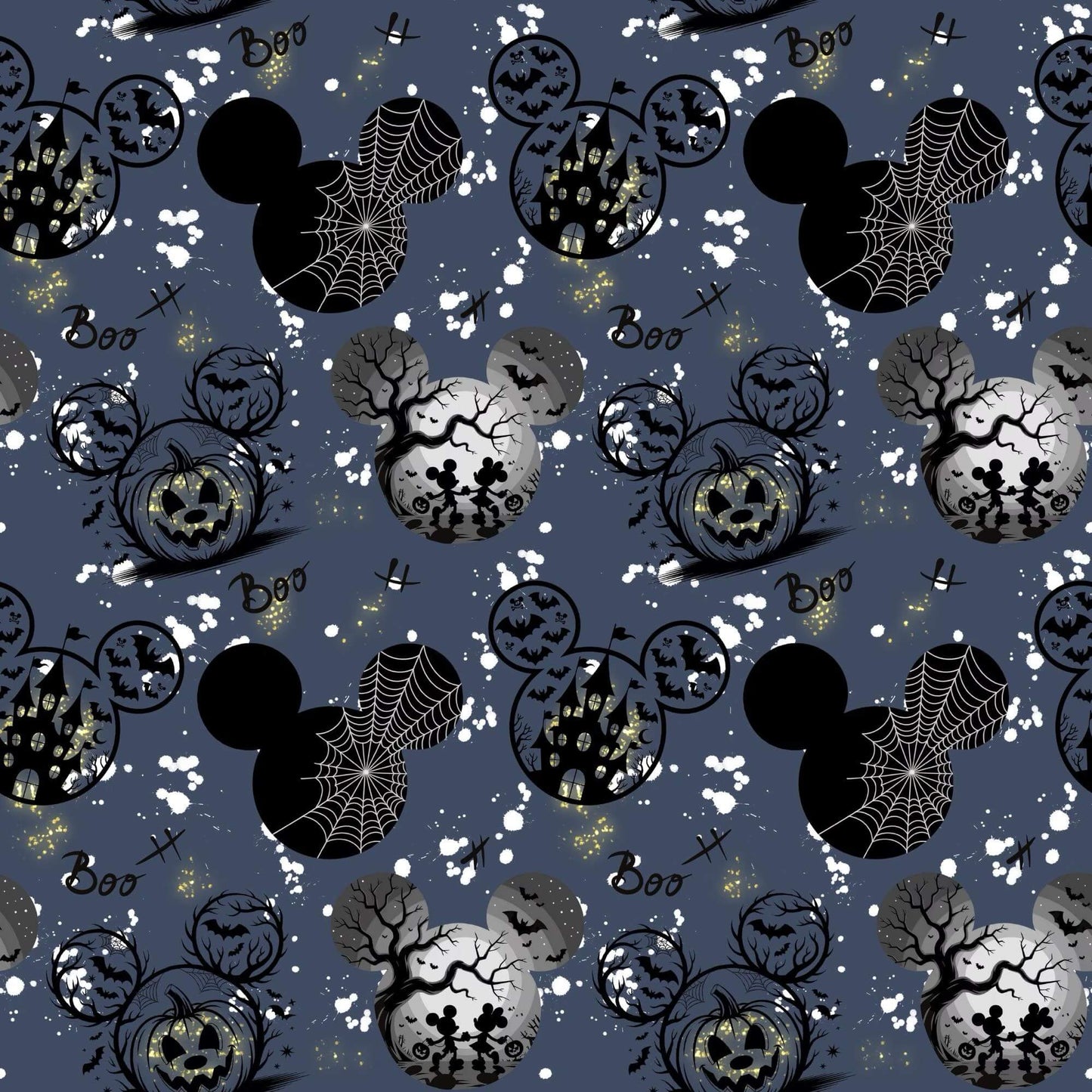 „French Terry Meterware mit Halloween-Flair – perfekt für Pullover & Pumphosen“