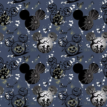 „French Terry Meterware mit Halloween-Flair – perfekt für Pullover & Pumphosen“