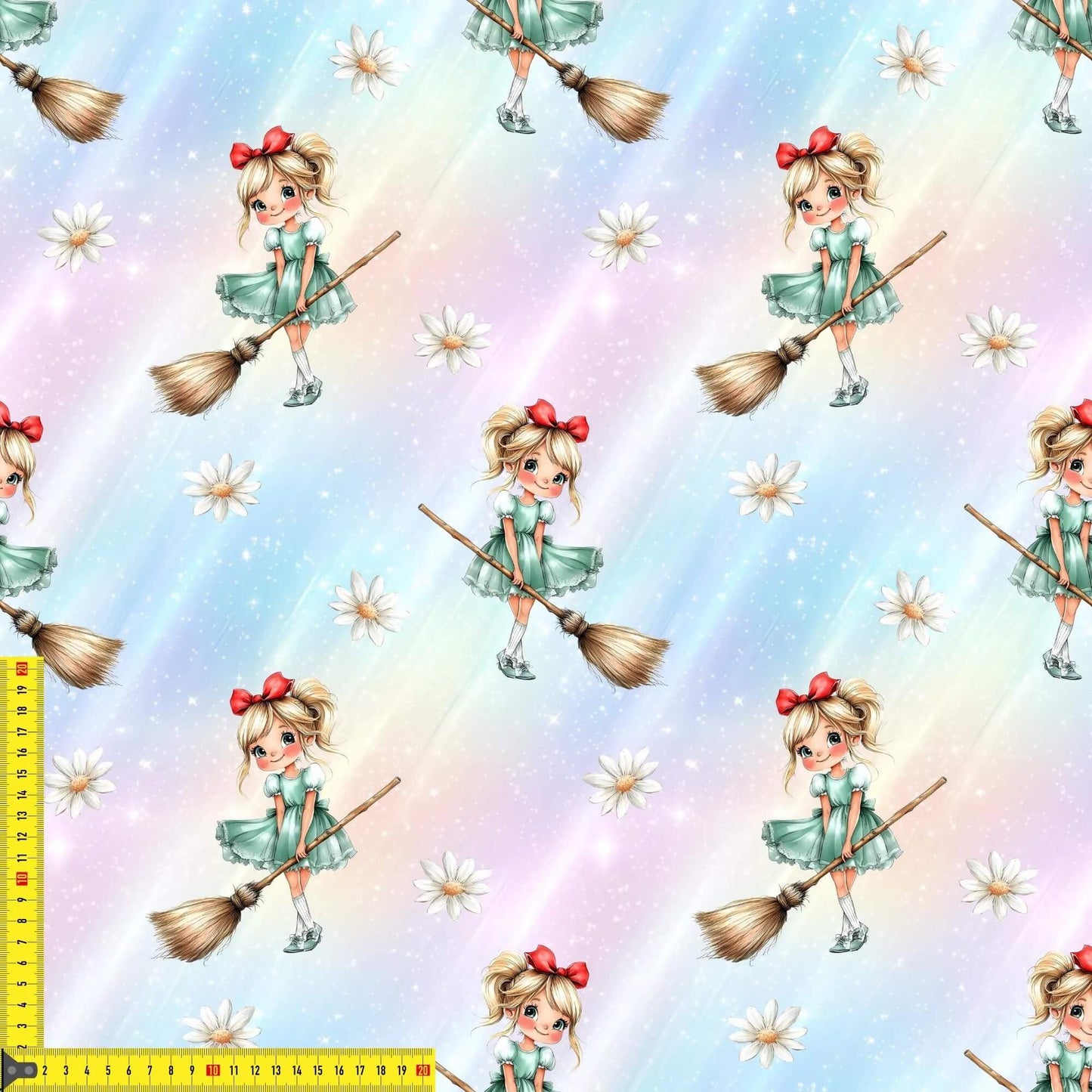 „French Terry Meterware mit Hexe – perfekt fuer Pullover & Pumphosen“