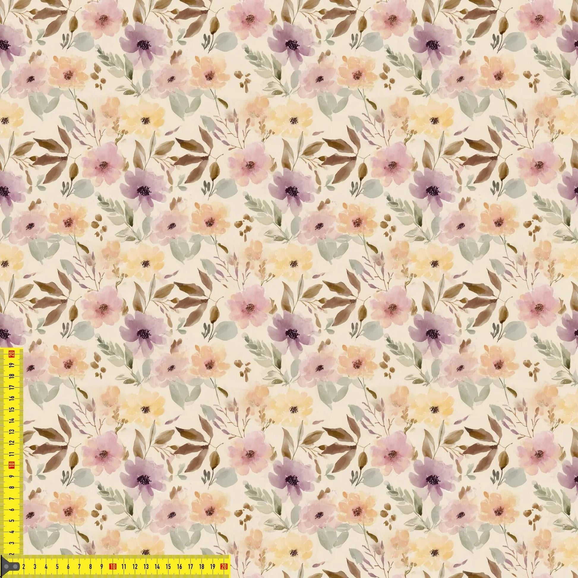 „French Terry Meterware mit Blütendesign – perfekt für Pullover & Pumphosen“