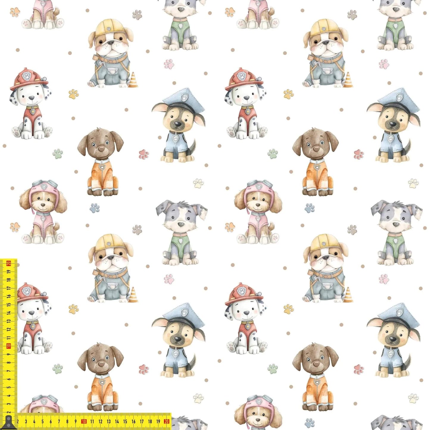 „French Terry Meterware mit Hundehelden – perfekt für Pullover & Pumphosen“