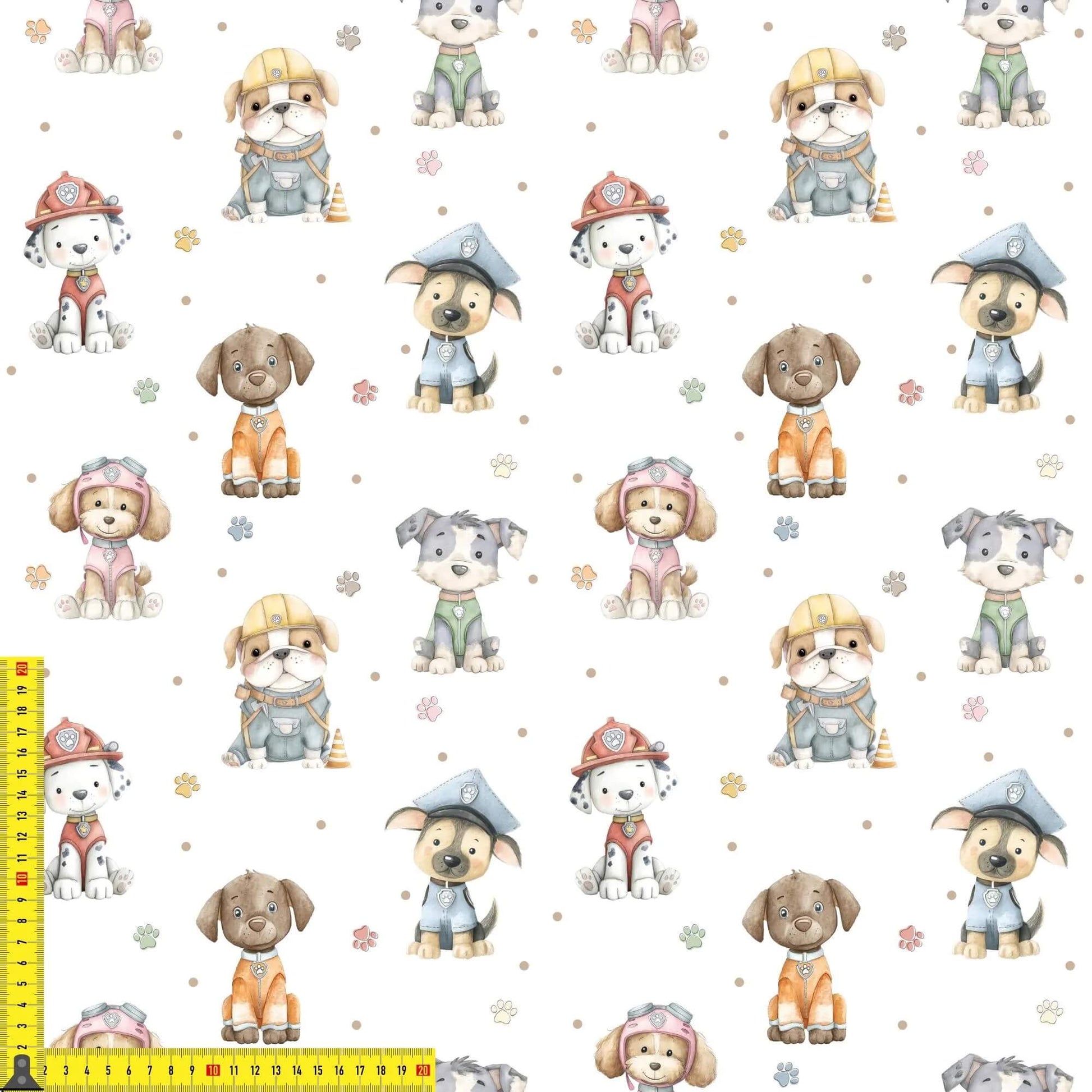 „French Terry Meterware mit Hundehelden – perfekt für Pullover & Pumphosen“