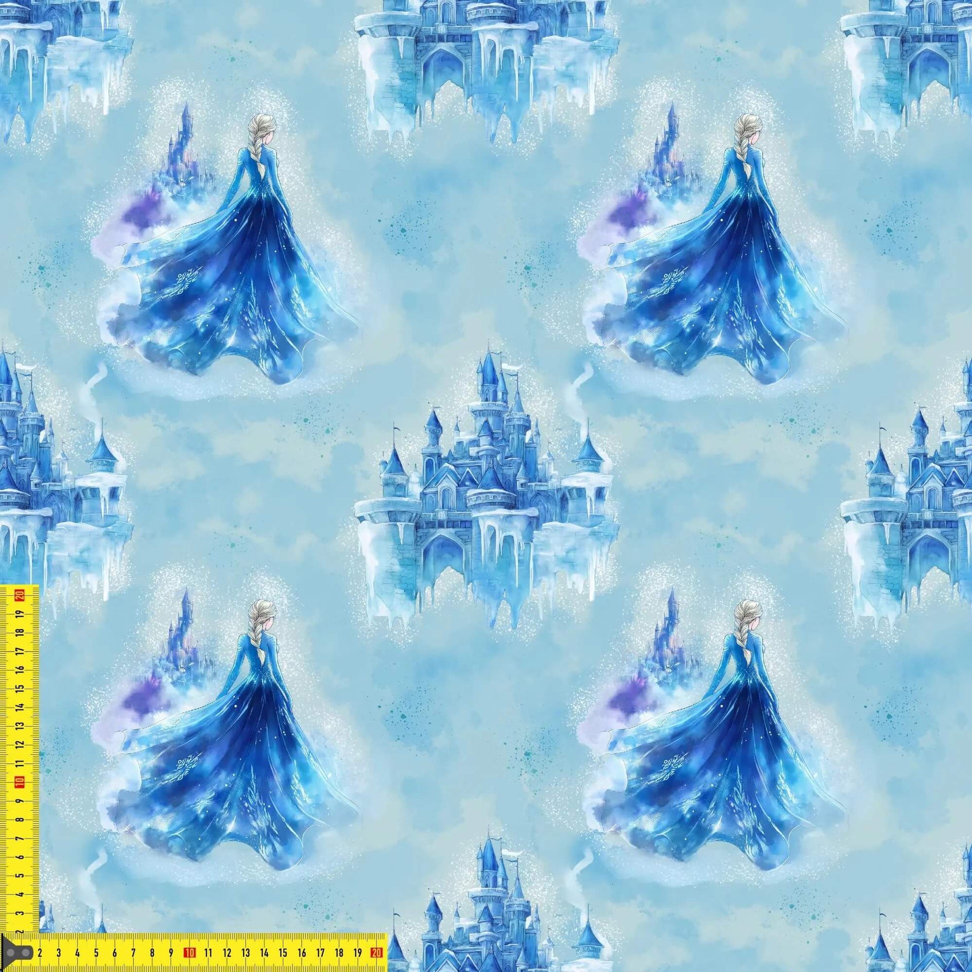 „French Terry Meterware mit Schneemaedchen – perfekt fuer Pullover & Pumphosen“