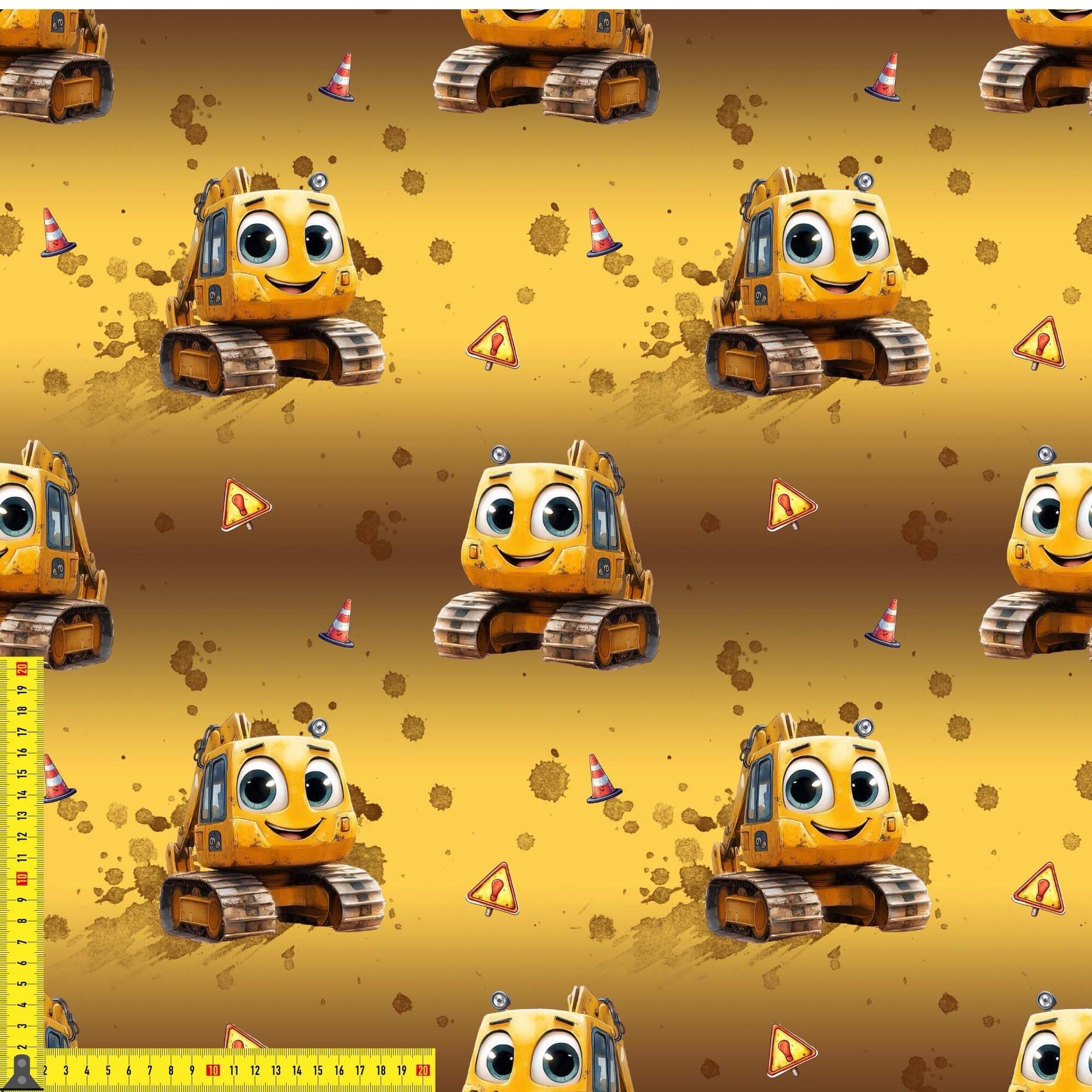 „French Terry Meterware mit Fahrzeugdesign – perfekt für Pullover & Pumphosen“