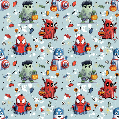 „French Terry Meterware mit Gruselspaß – perfekt für Pullover & Pumphosen“