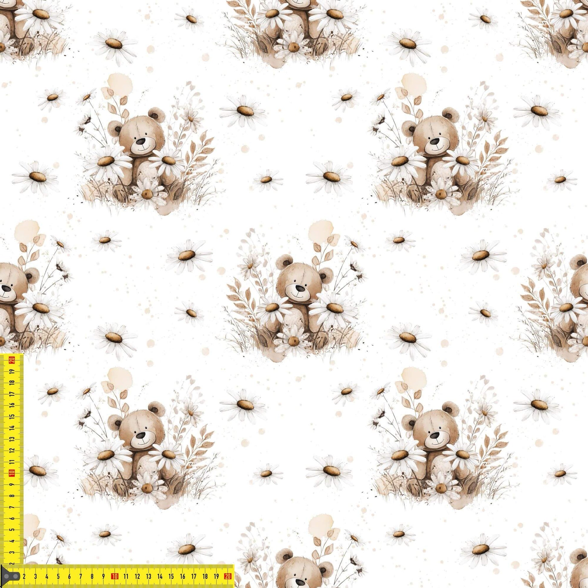 „French Terry Meterware mit Bär – perfekt für Pullover & Pumphosen“