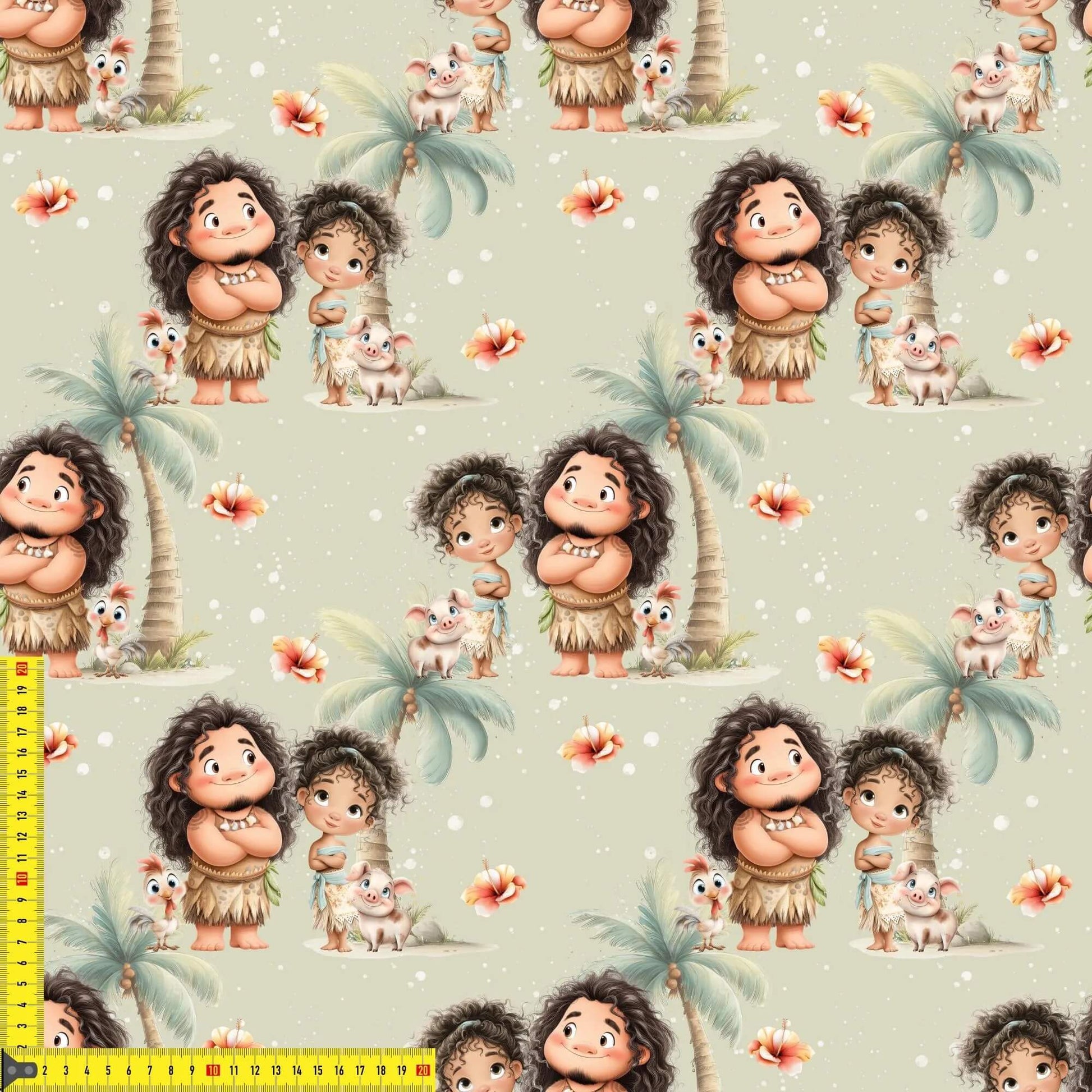 „French Terry Meterware mit Inseldesign – perfekt für Pullover & Pumphosen“