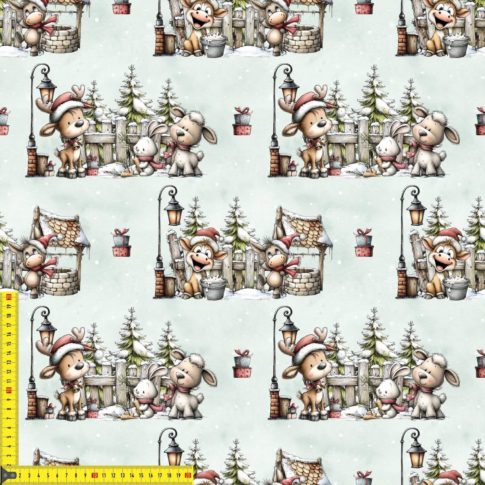 „French Terry Meterware mit Waldtieren – perfekt fuer Pullover & Pumphosen“