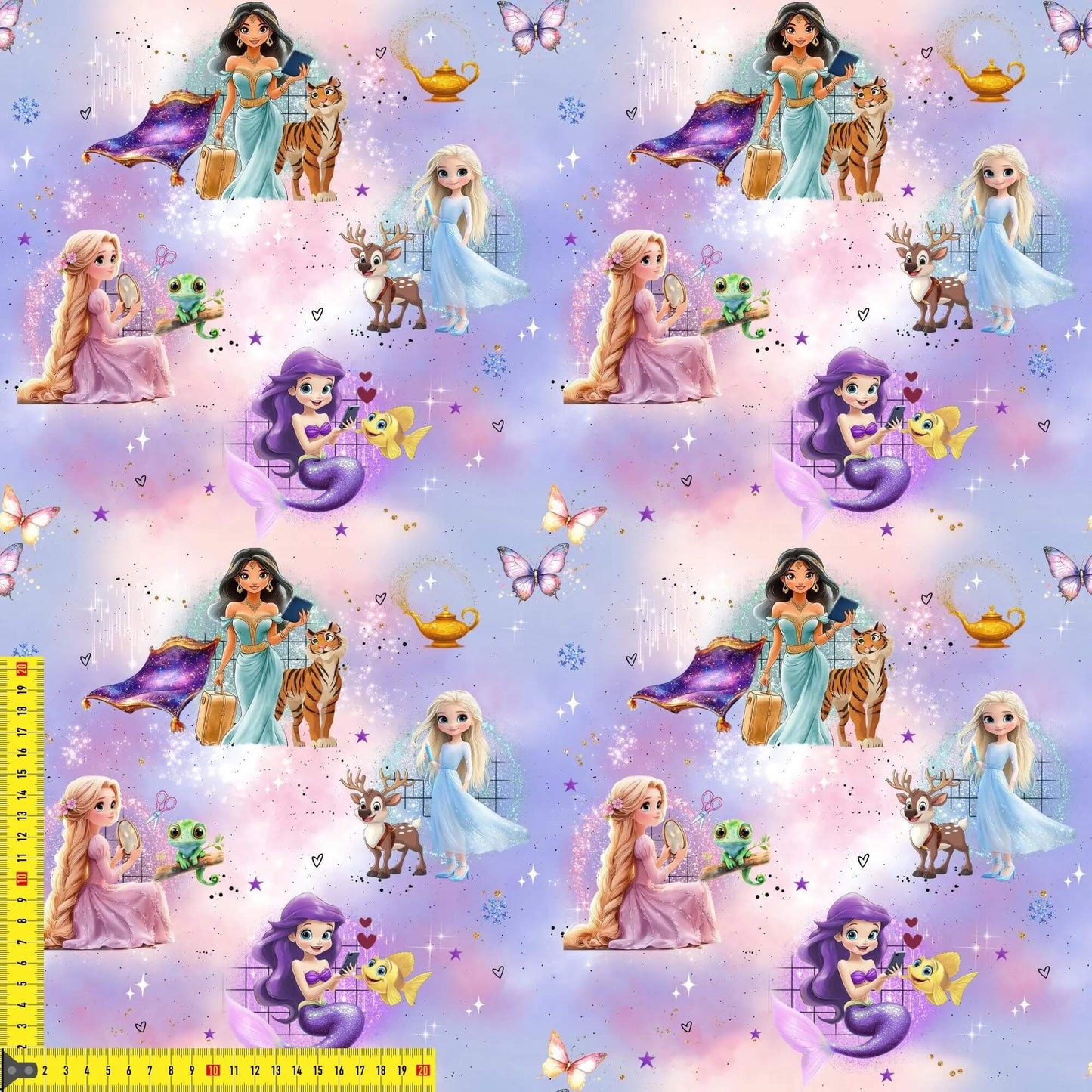 „French Terry Meterware mit Fantasiefiguren – perfekt fuer Pullover & Pumphosen“