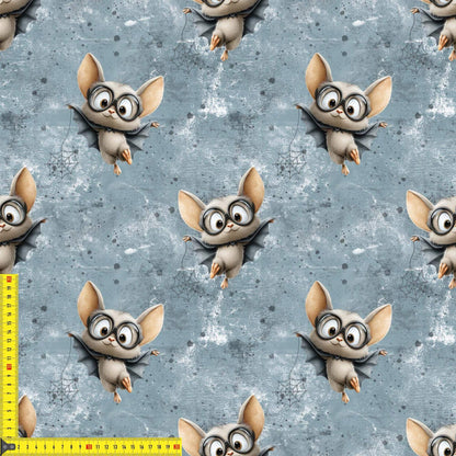 „French Terry Meterware mit Fledermaus – perfekt fuer Pullover & Pumphosen“