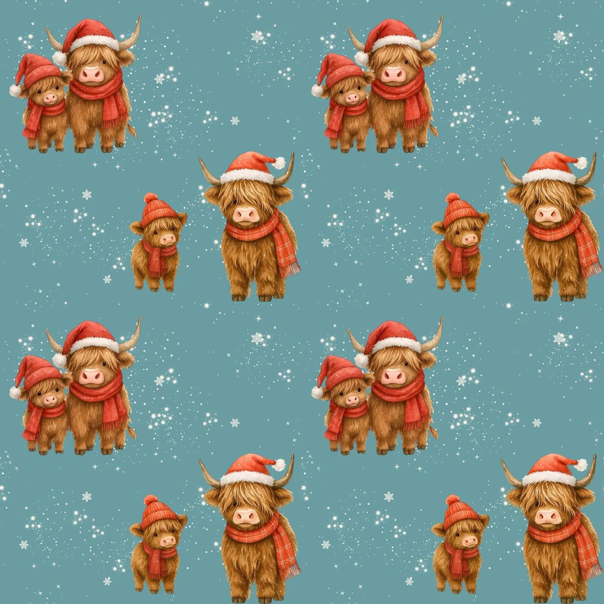 „French Terry Meterware mit Highland Rind – perfekt fuer Pullover & Pumphosen“