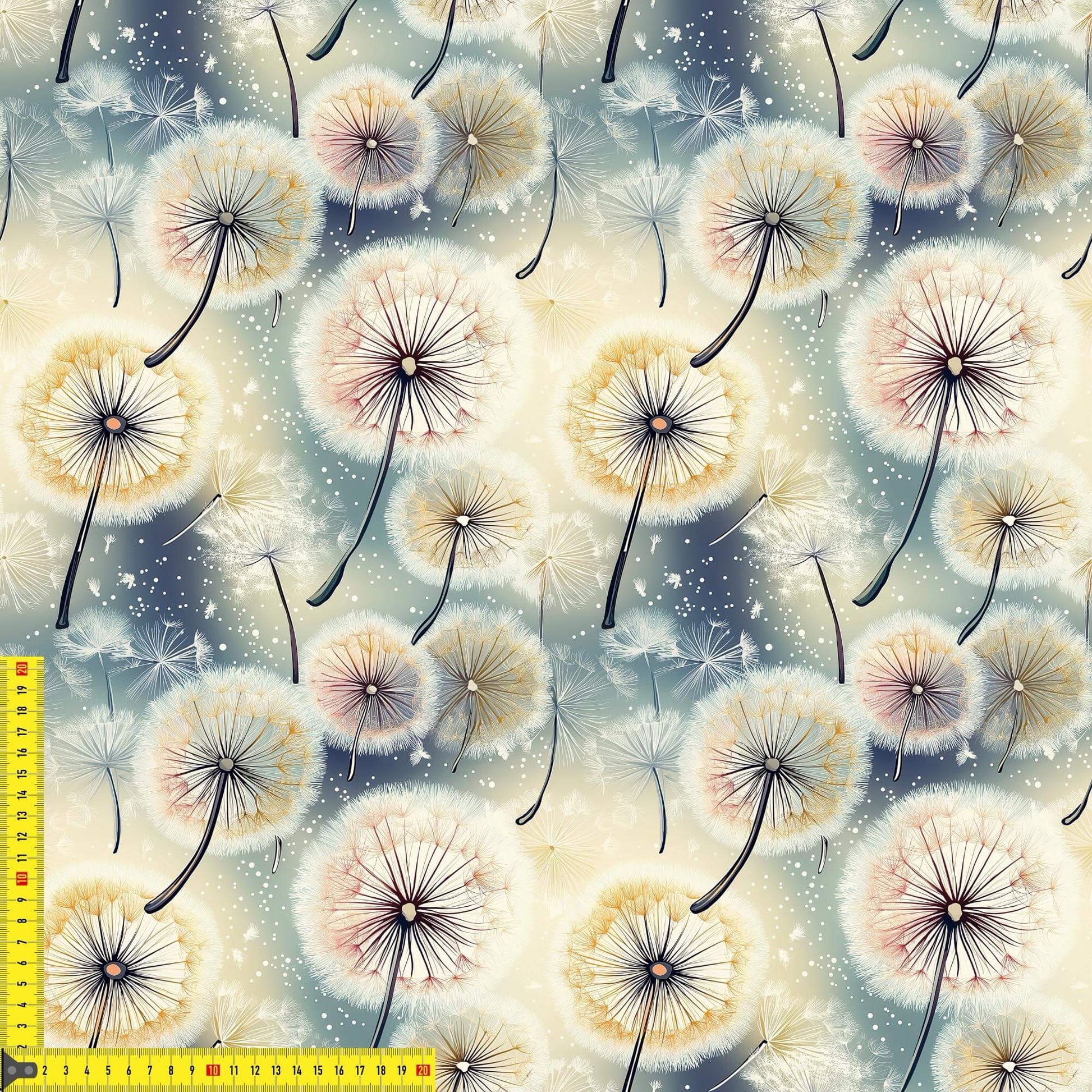 „French Terry Meterware mit Pusteblume – perfekt fuer Pullover & Pumphosen“