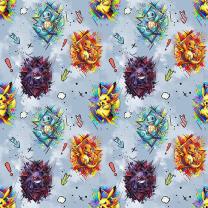 OEKO‑TEX 100 Baumwollstoff mit farbenstarkem Motiv
