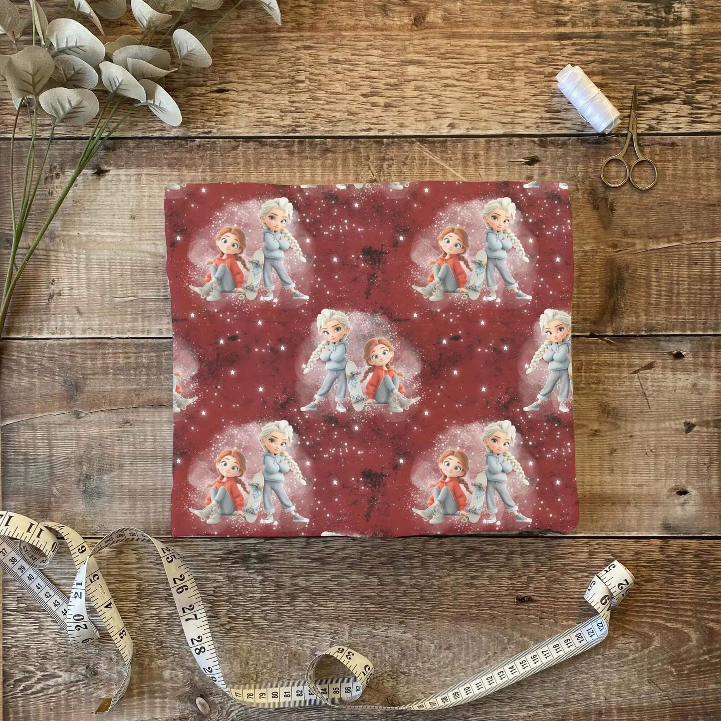 French Terry Baumwollstoff mit Skater-Motiv für Kinder  